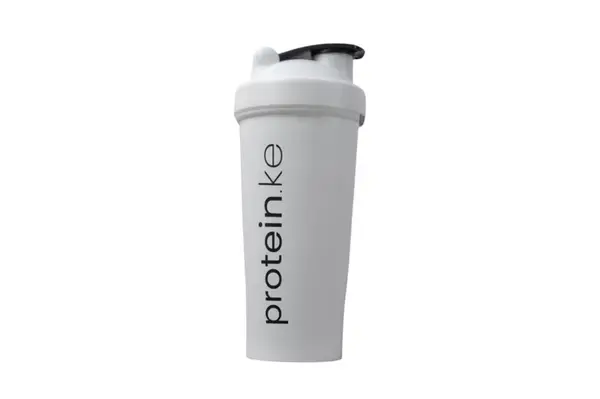 Protein.ke 600ml Protein Shaker Bottle White