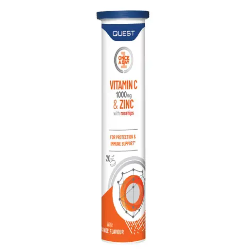 Quest OAD Vitamin C 1000mg & Zinc Efferv Tabs 20's