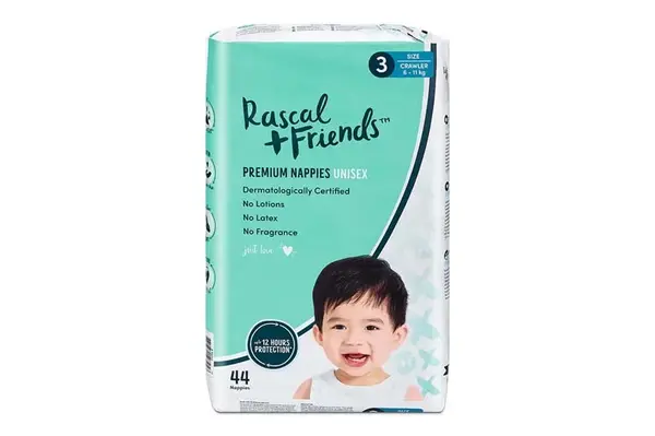 Rascal+Friends Nappy Diapers Size 3 (6-11Kgs) -44s