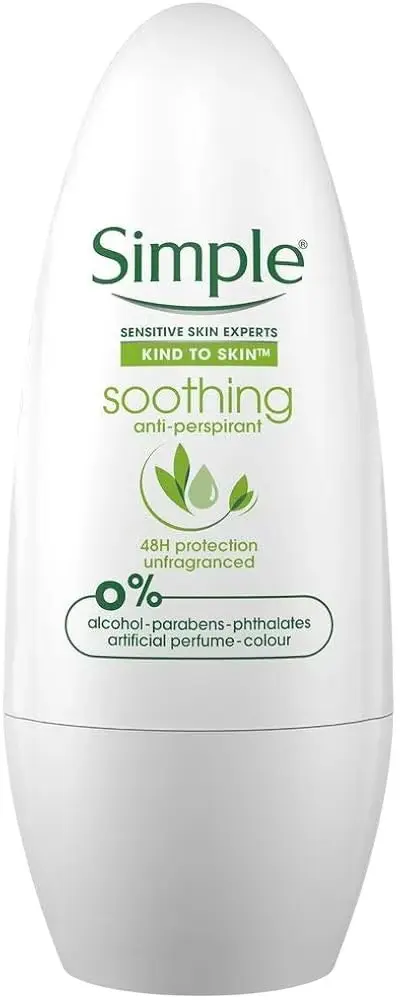 Simple Soothing Antiperspirant Roll On 45Ml