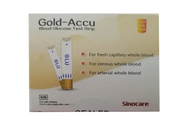 Sinocare Gold Glucose Test Strips 50's