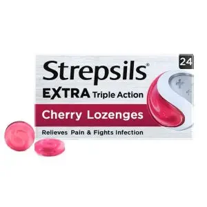 Strepsils Lozenges - Extra Tripple Actioncherry 24S