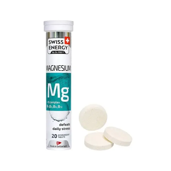 Swiss Energy Magnesium + B1/B2/ B6 & B6 Effervescent 20S
