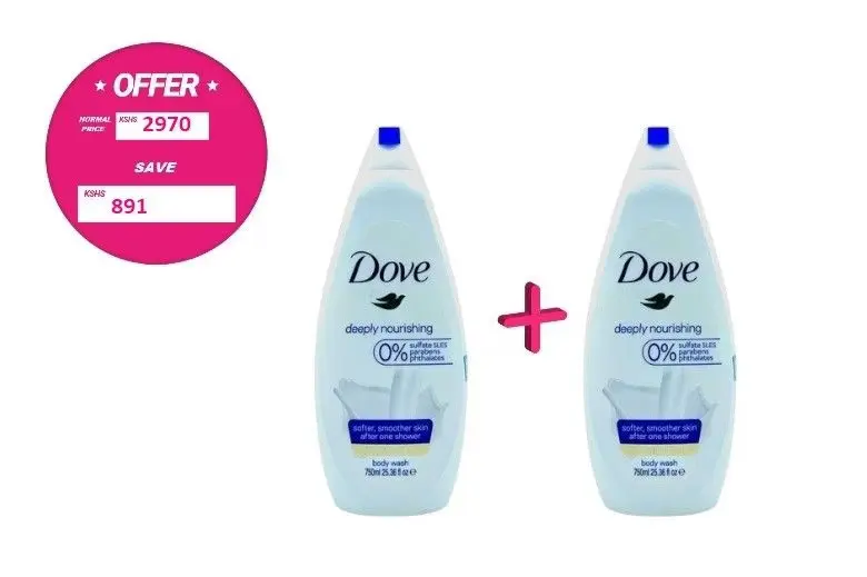 Twin Dove Wash Deeply Nourishing 750ml VPack