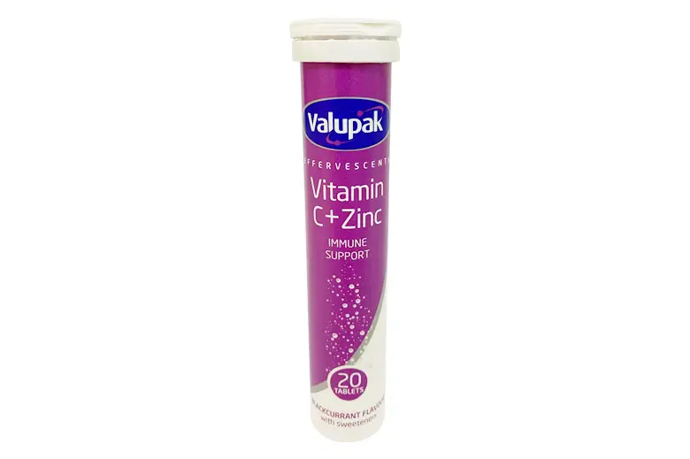 Valupak Vitamin C 1000mg+Zinc 15mg EffervTabs 20's