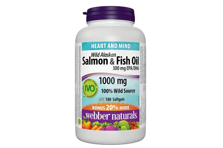 Webber Naturals Salmon&FishOil 1000mg Softgel180's