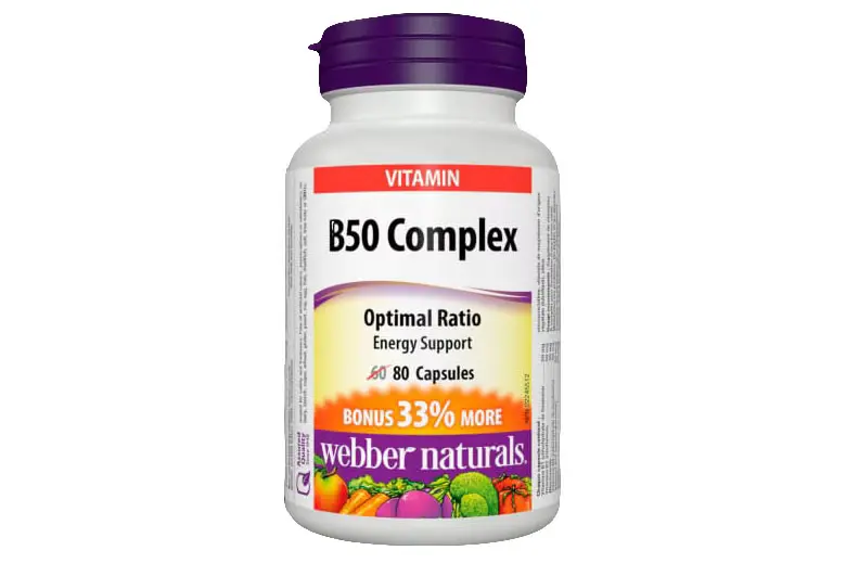 Webber Naturals Vitamin B50 Complex Capsule 80's