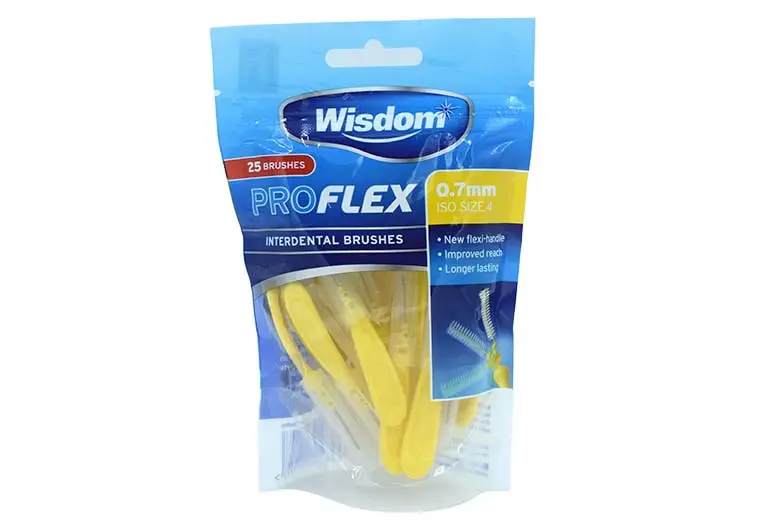 Wisdom Proflex Interdental brush Yellow0.7mm 25's