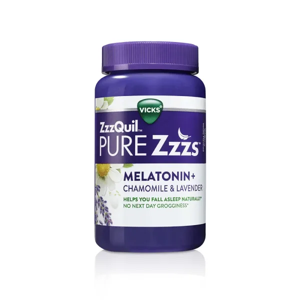 Zzzquil Pure Zzzs Melatonin,Chamomile &Lavender Gummies 30S
